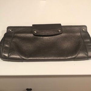 Cole Haan silver clutch